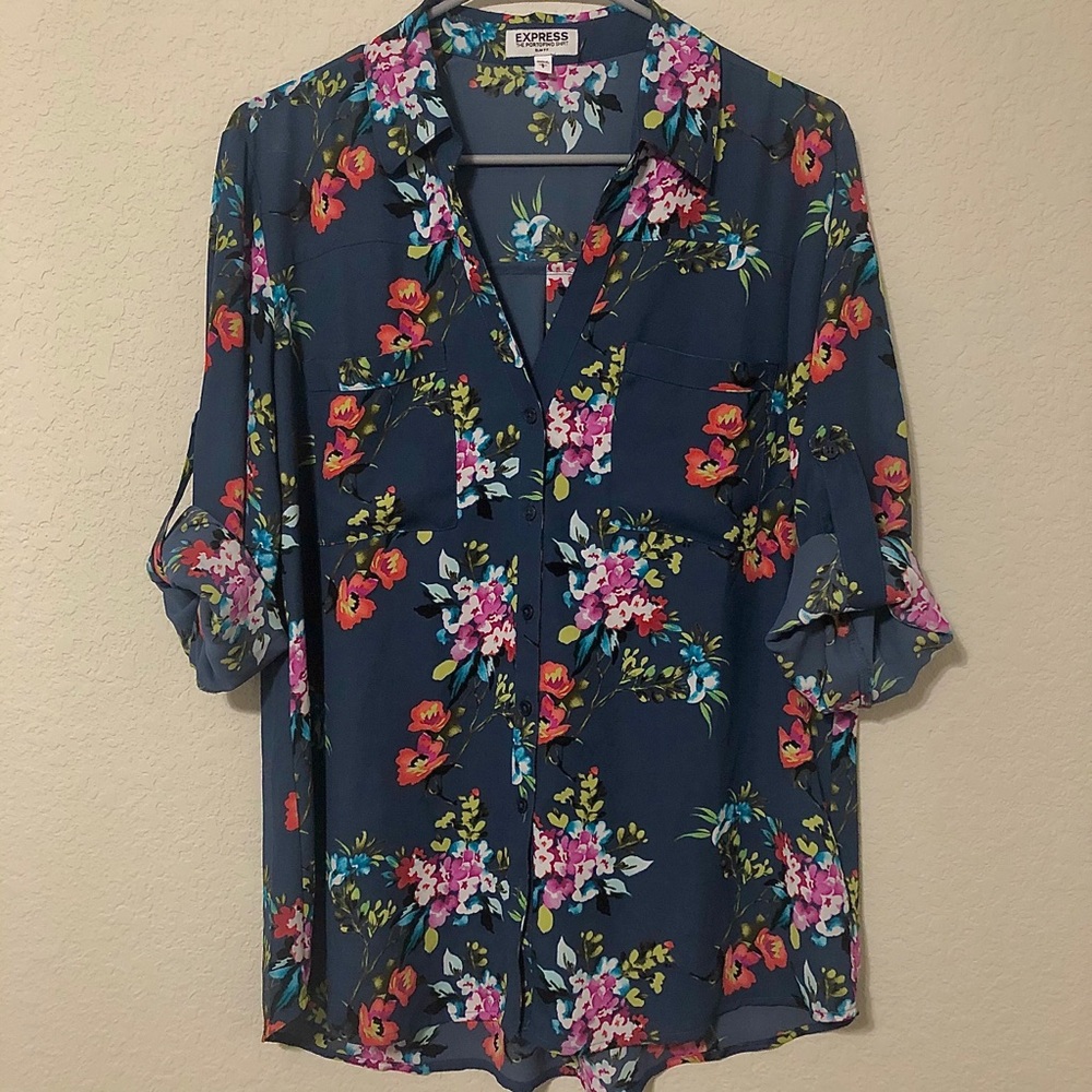 Pre-owned Express Portofino Slim Cut Shirt L